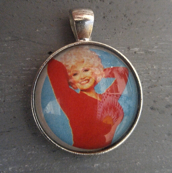 Handmade Jewelry - Dolly Parton Glass Pendant